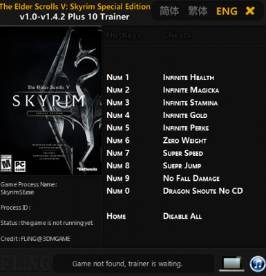  The Elder Scrolls 5 Skyrim Special Edition (+10) (1.0 - 1.4.2)