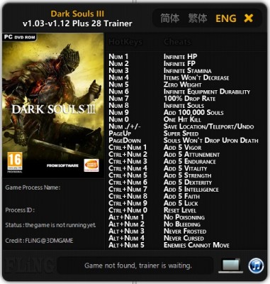   Dark Souls 3 (1.12) (+28) FlinG 