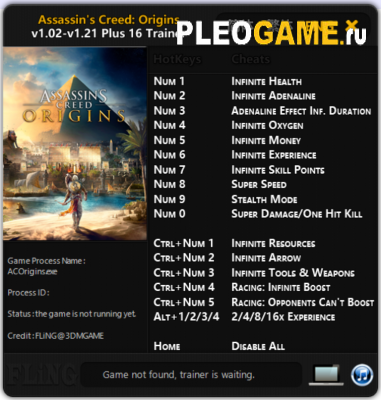  -  Assassin's Creed: Origins (v1.2.1) [+16] FLinG 
